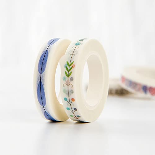 HASTHIP® 10 Pieces Flower Washi Tape Masking Tape Adhesive Decorative Tape Sticker for Scrapbooking (Pattern Various) 20 PCS HASTHIP® 10 Pieces Flower Washi Tape Masking Tape Adhesive Decorative Tape Sticker for Scrapbooking (Pattern Various) 20 PCS